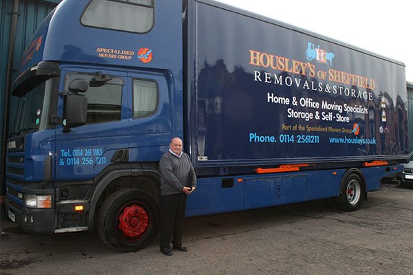 Housleys sheffield moving company van