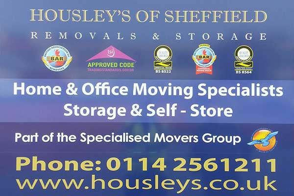 Housleys sheffield moving company plaque